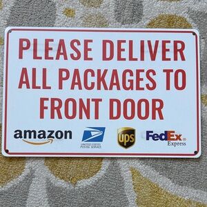 Magnetic Delivery Instruction Sign